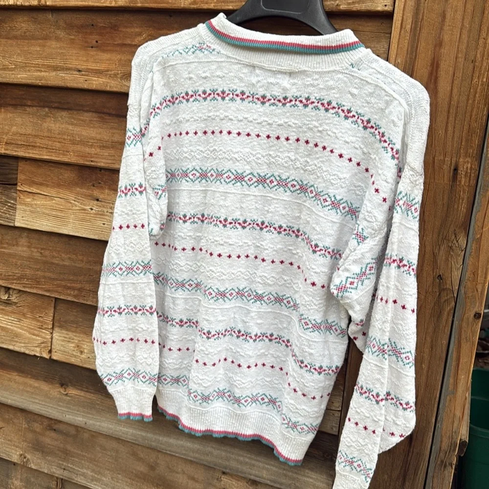 Isle of cotton vintage pullover knit collared  top - Picture 4 of 5